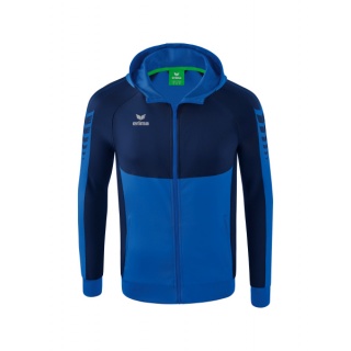 Erima Trainingsjacke Six Wings mit Kapuze (Baumwollmix, weich und bequem) royalblau/navyblau Herren